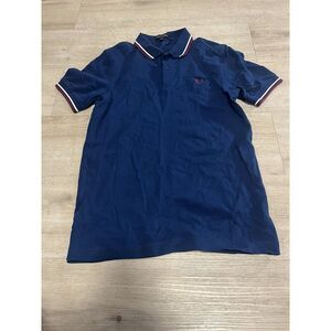 Fred Perry Men's Polo Shirt Blue Small Vtg Punk Oi! Skinhead Sham‎ 69